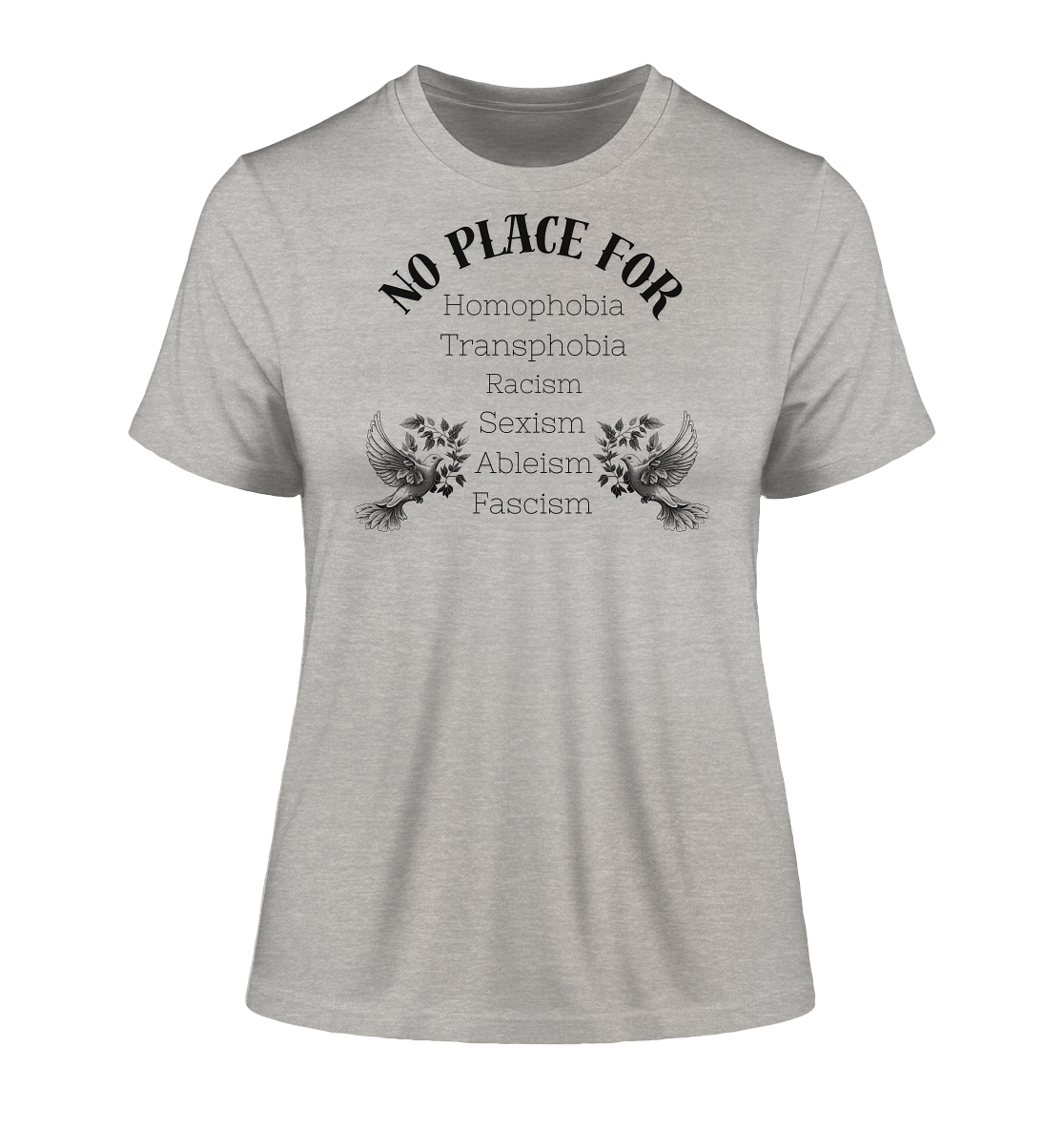 No Place For (schwarze Schrift) - "Frauen" Stanley/Stella Fitted T-Shirt