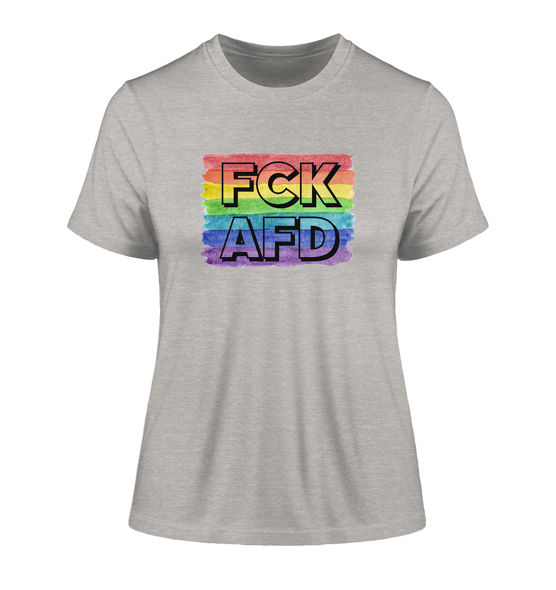 FCK AFD "Rainbow Resistance Edition" - Fitted Ladies Organic Shirt