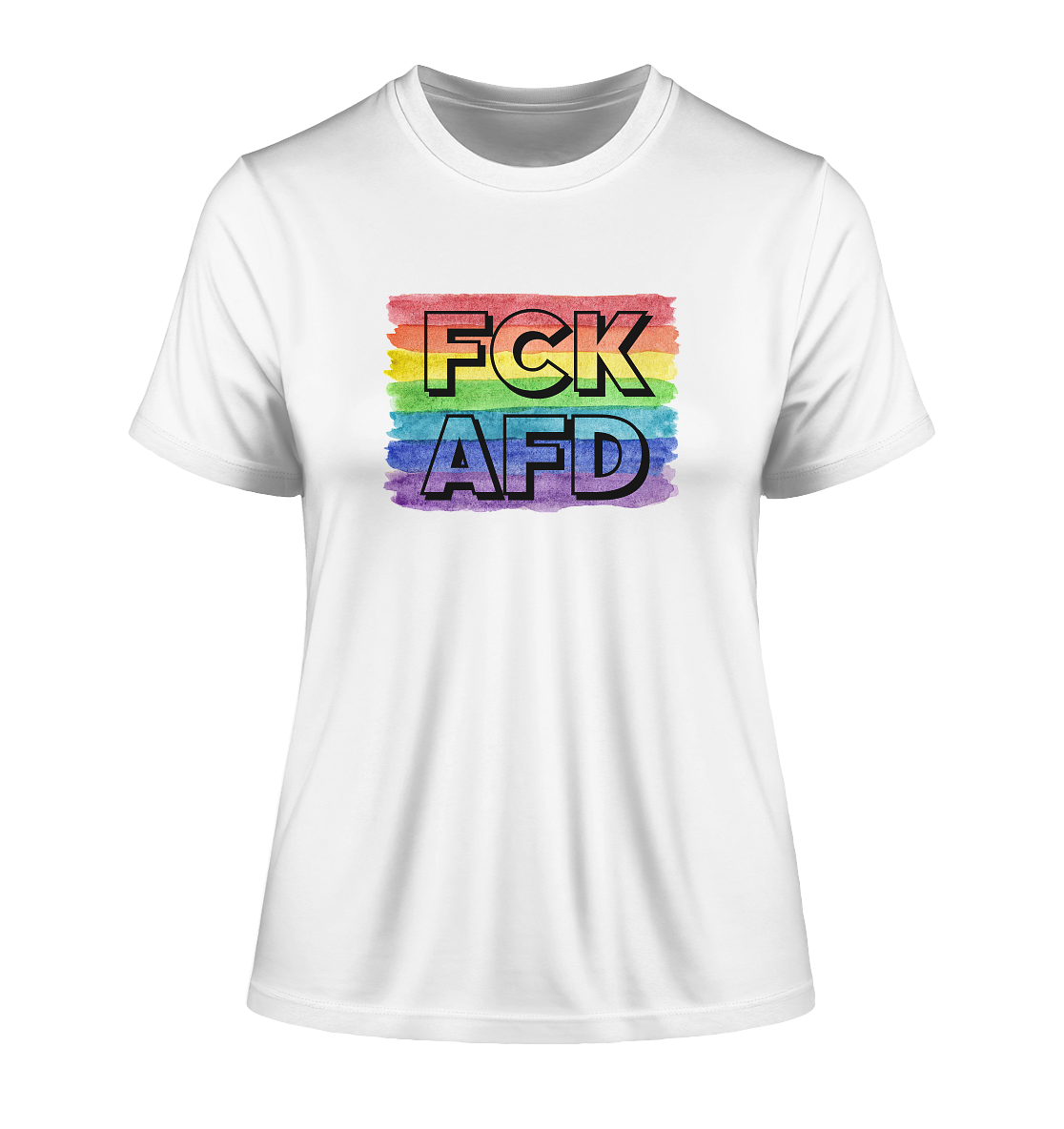 FCK AFD "Rainbow Resistance Edition" - Fitted Ladies Organic Shirt