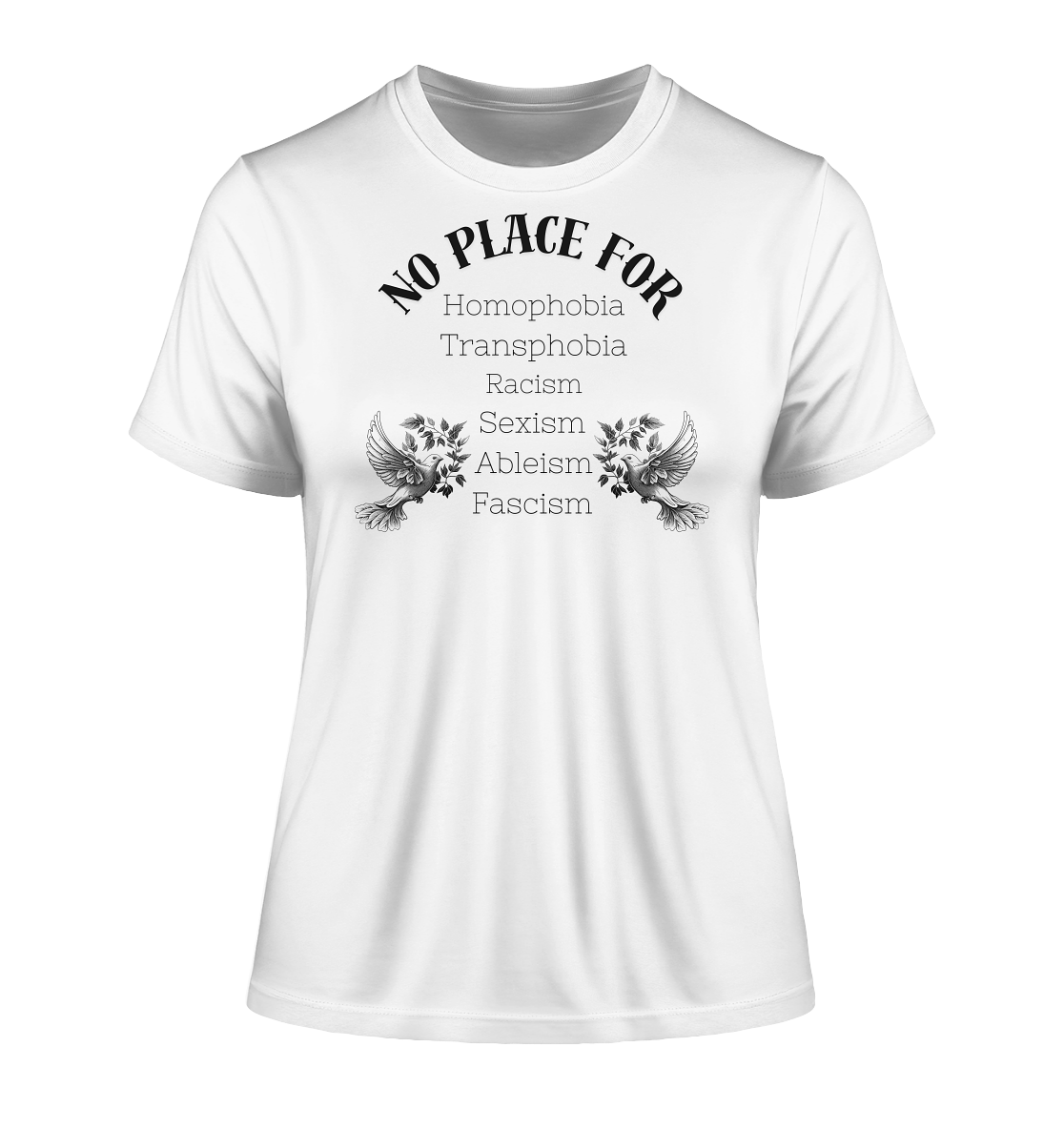 No Place For (schwarze Schrift) - "Frauen" Stanley/Stella Fitted T-Shirt