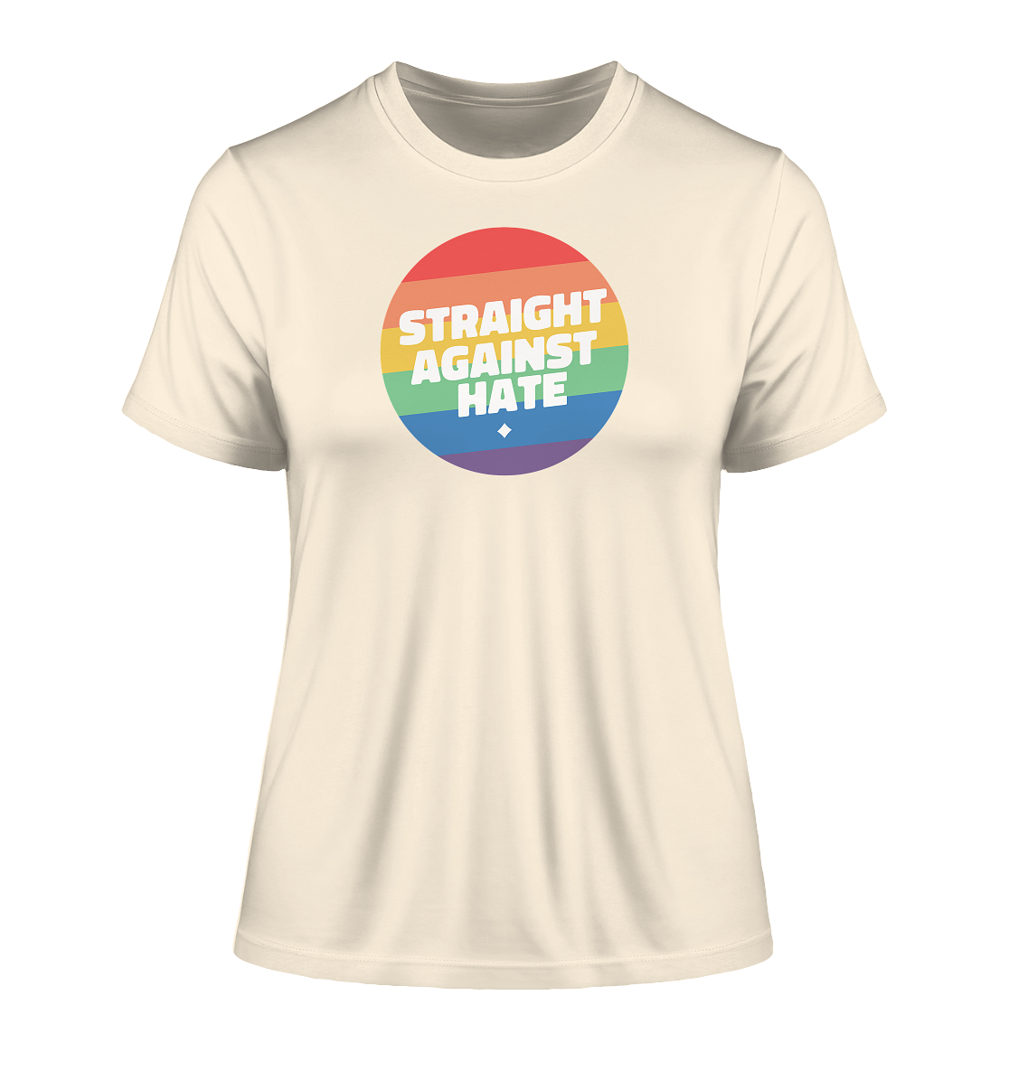 Straight Against Hate Badge "Frauen" Stanley/Stella Fitted T-Shirt