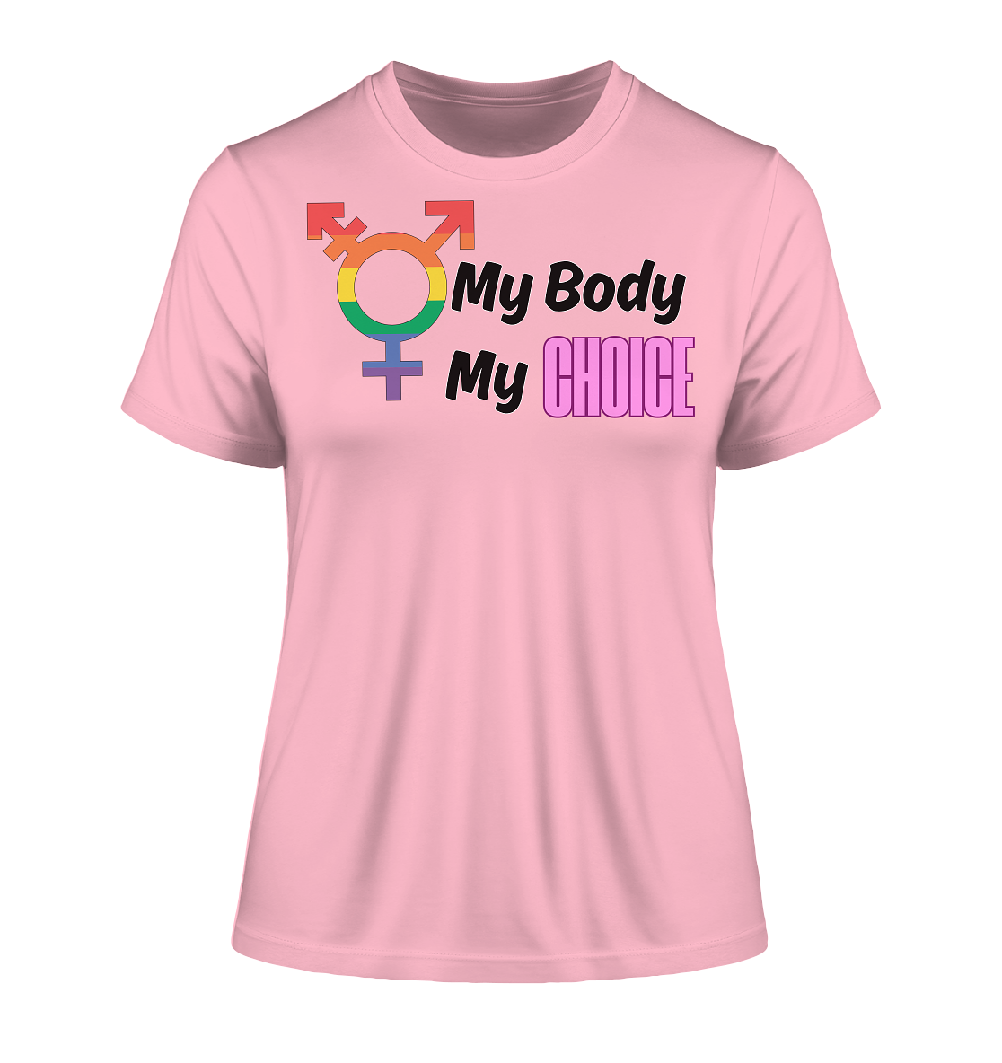 My Body My Choice "Rainbow Resistance Edition" - Fitted Ladies Organic Shirt