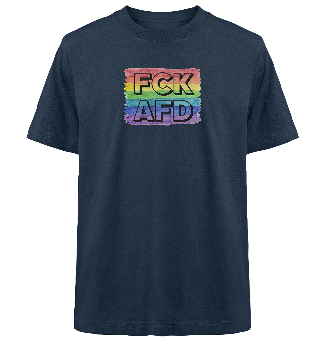 FCK AFD "Rainbow Resistance Edition" - Heavy Oversized Organic Shirt