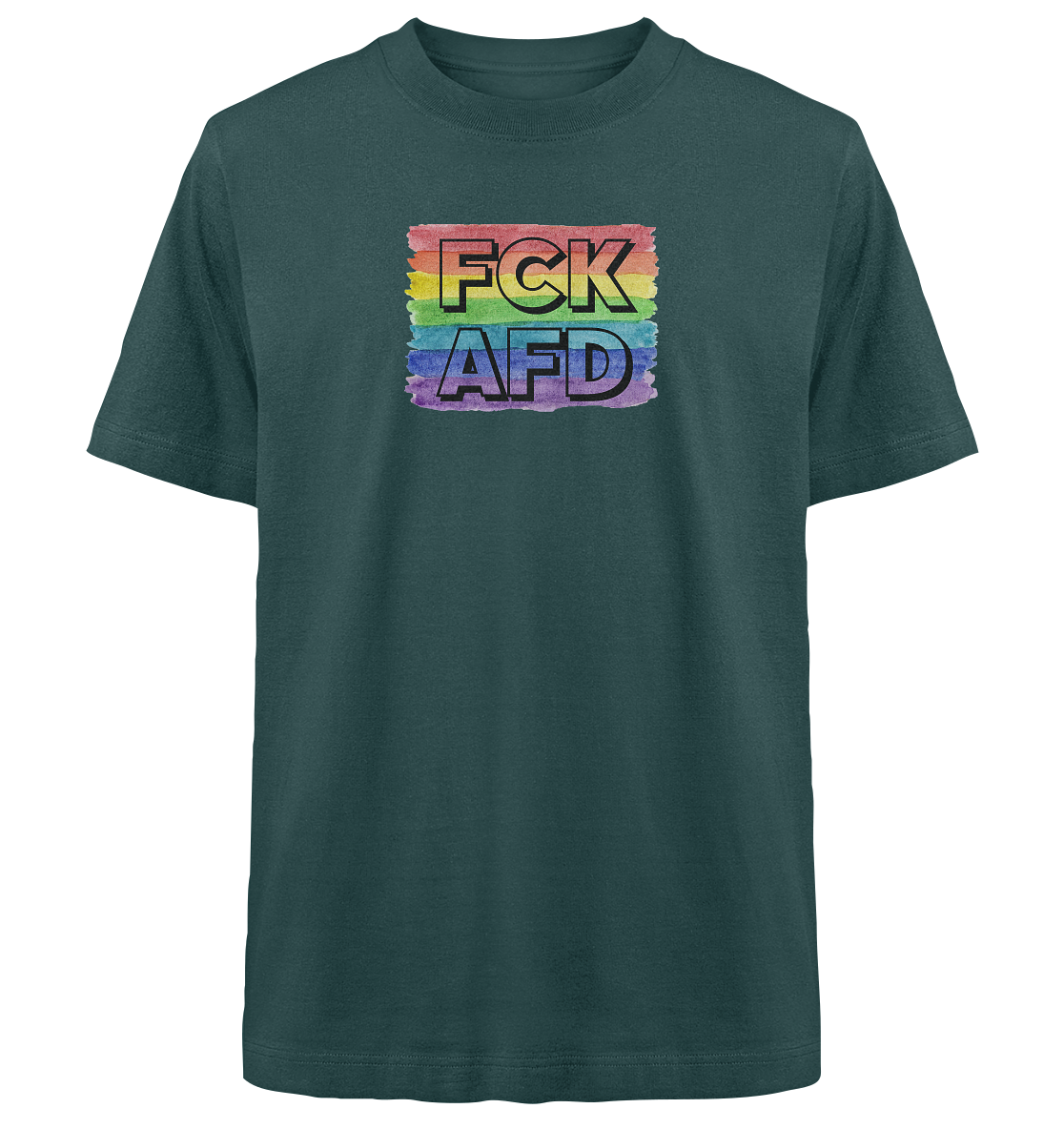 FCK AFD "Rainbow Resistance Edition" - Heavy Oversized Organic Shirt