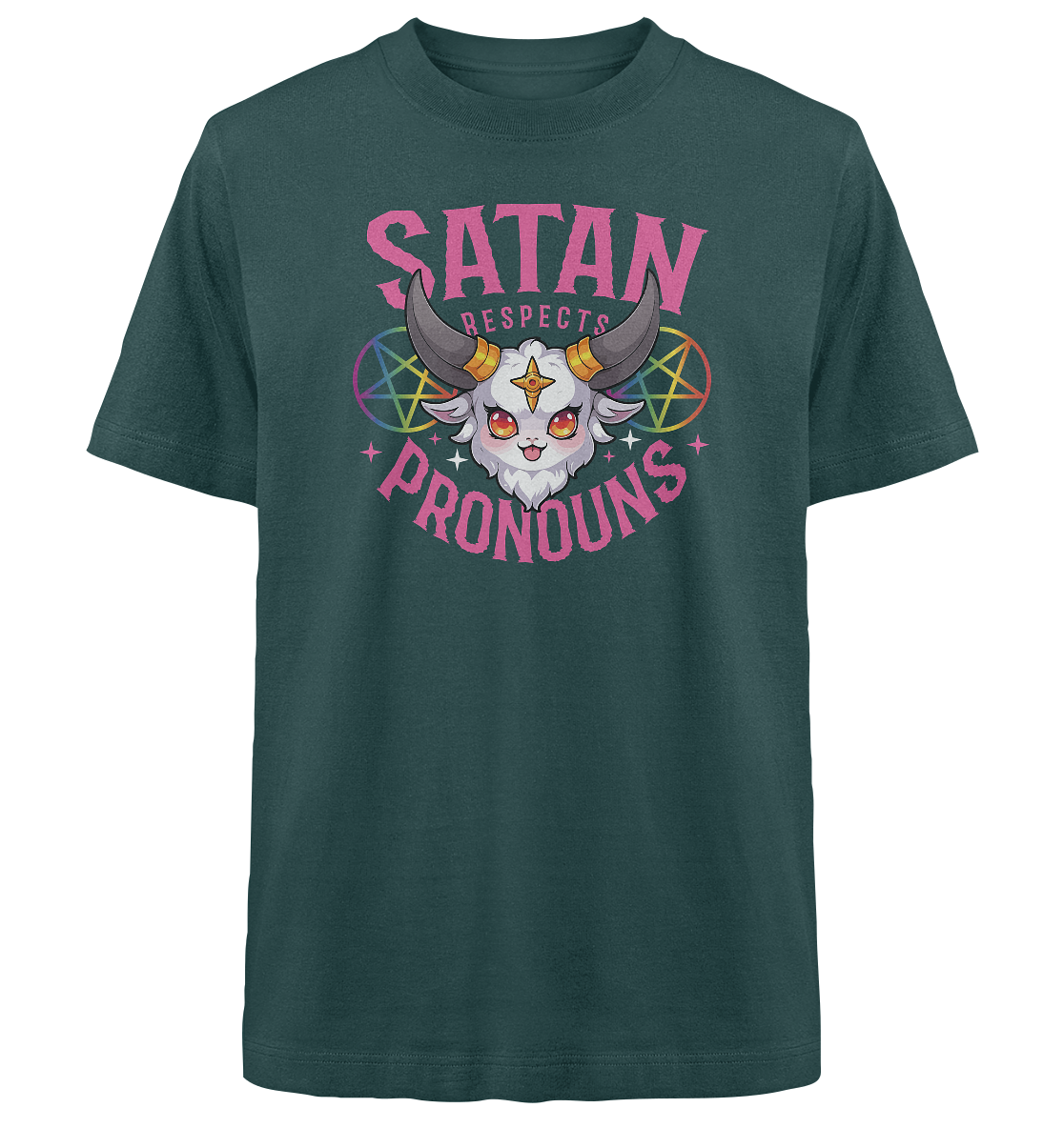 Satan Respects Pronouns - Heavy Oversized T-Shirt