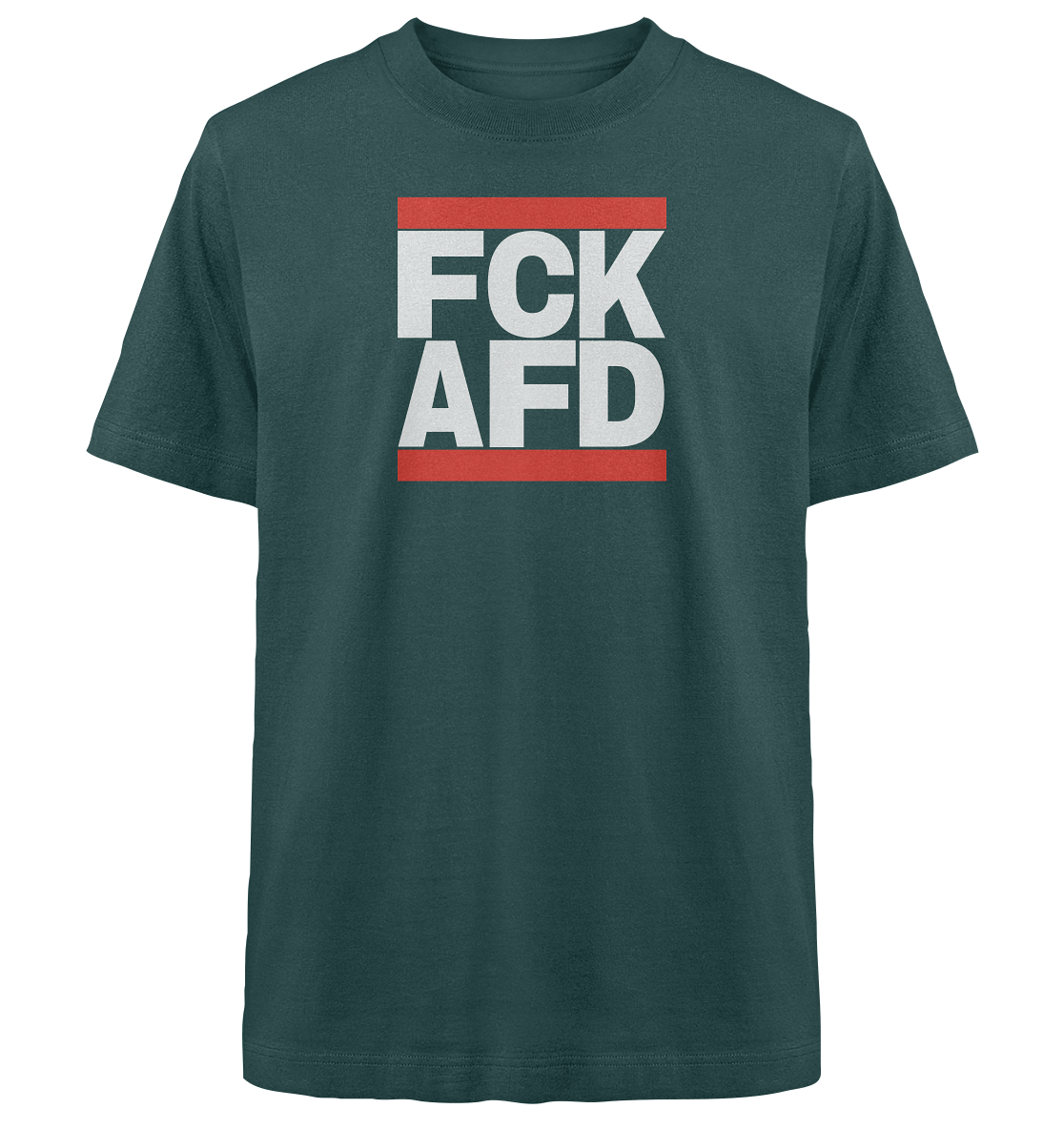 FCK AFD (weiße Schrift) - Heavy Oversized Shirt