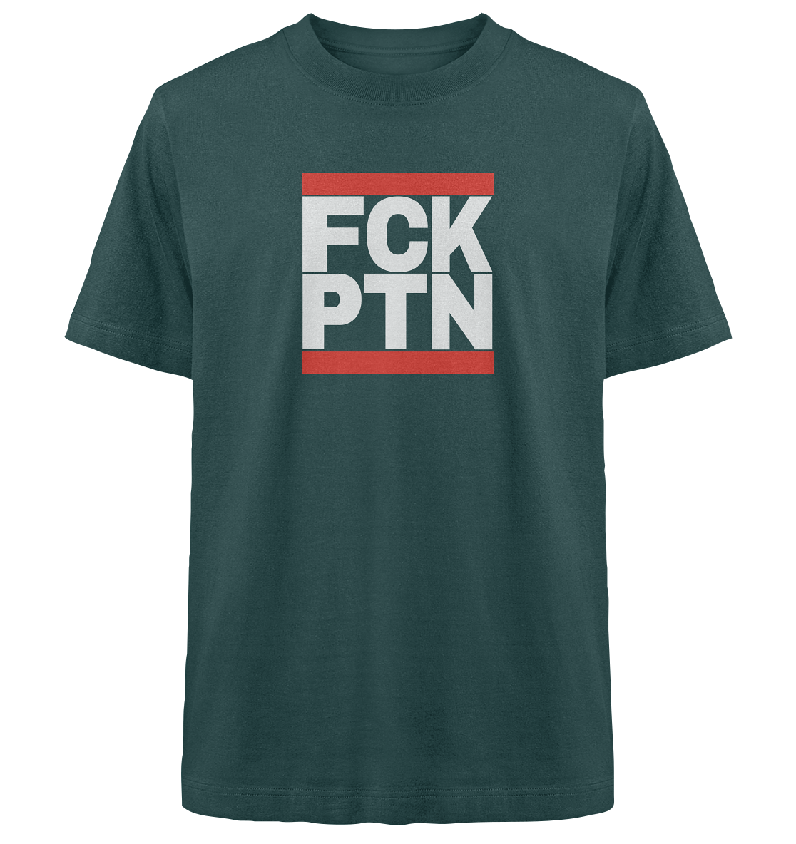 FCK PTN (weiße Schrift) - Heavy Oversized Organic Shirt