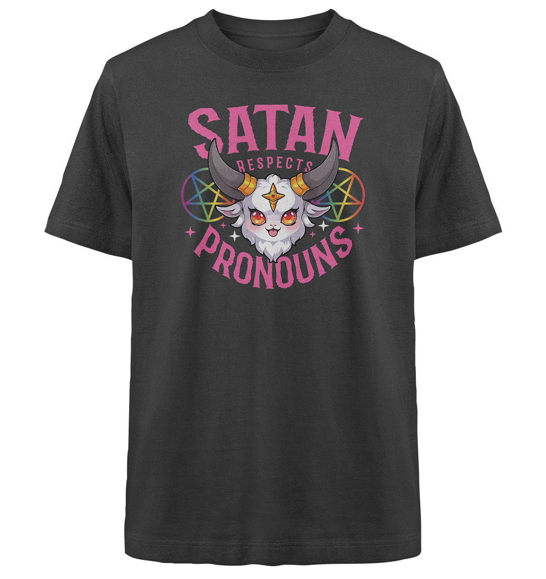 Satan Respects Pronouns - Heavy Oversized T-Shirt