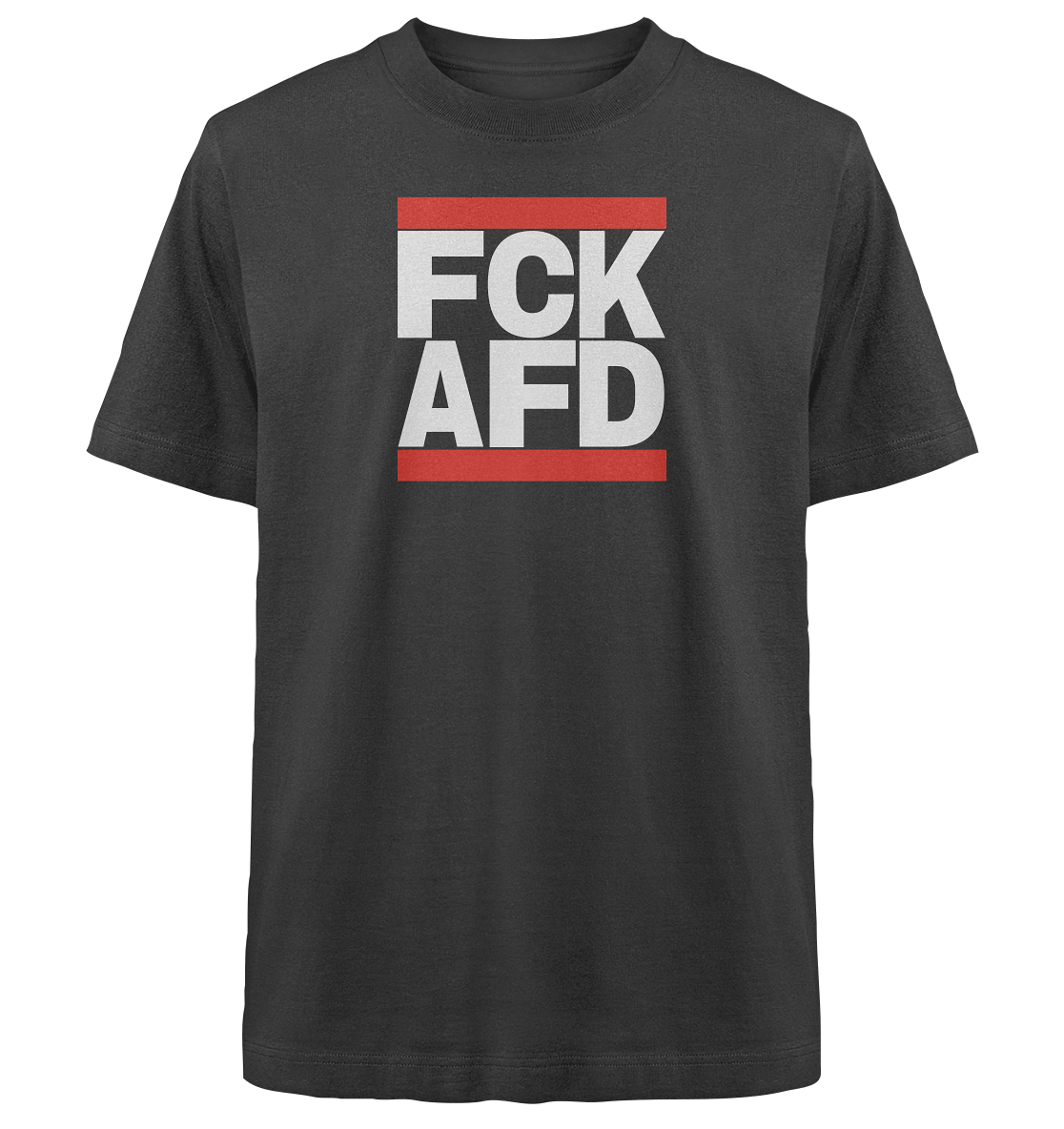 FCK AFD (weiße Schrift) - Heavy Oversized Shirt