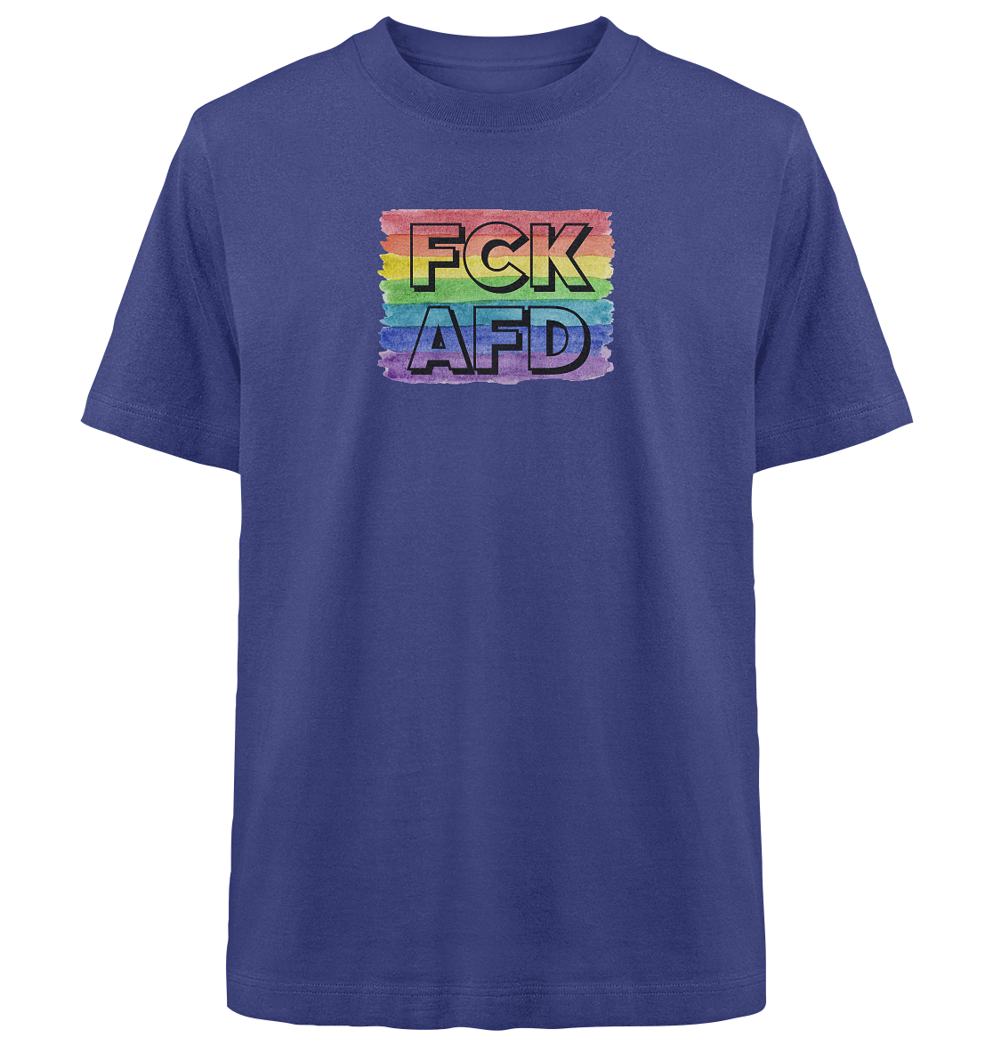 FCK AFD "Rainbow Resistance Edition" - Heavy Oversized Organic Shirt