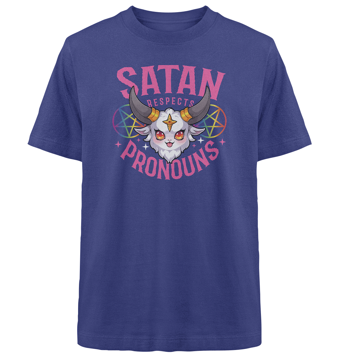 Satan Respects Pronouns - Heavy Oversized T-Shirt