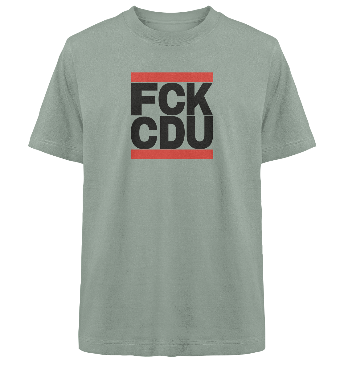 FCK CDU (schwarze Schrift) - Heavy Oversized Organic Shirt