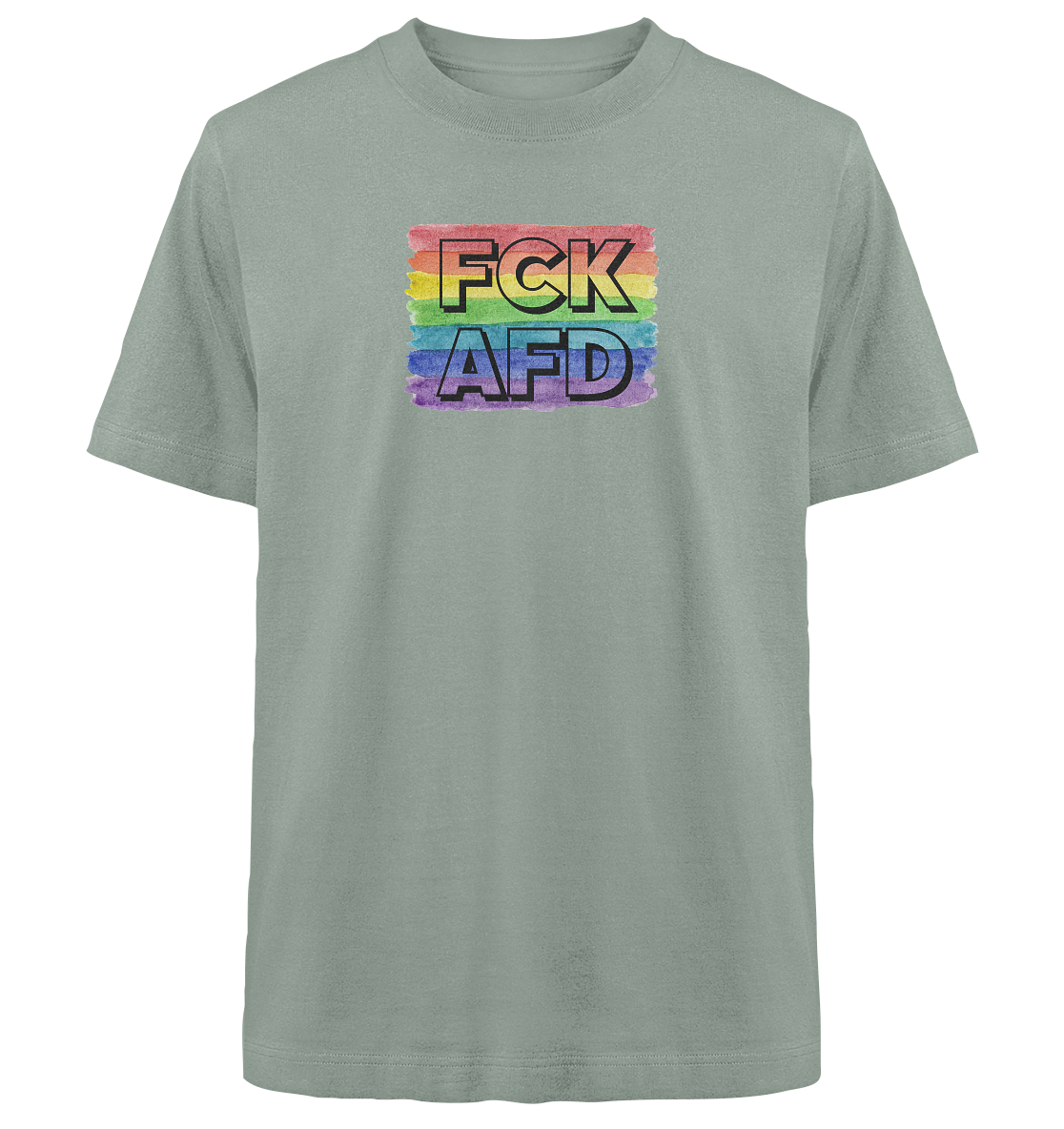 FCK AFD "Rainbow Resistance Edition" - Heavy Oversized Organic Shirt