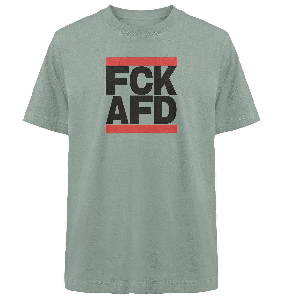 FCK AFD (schwarze Schrift) - Heavy Oversized Shirt