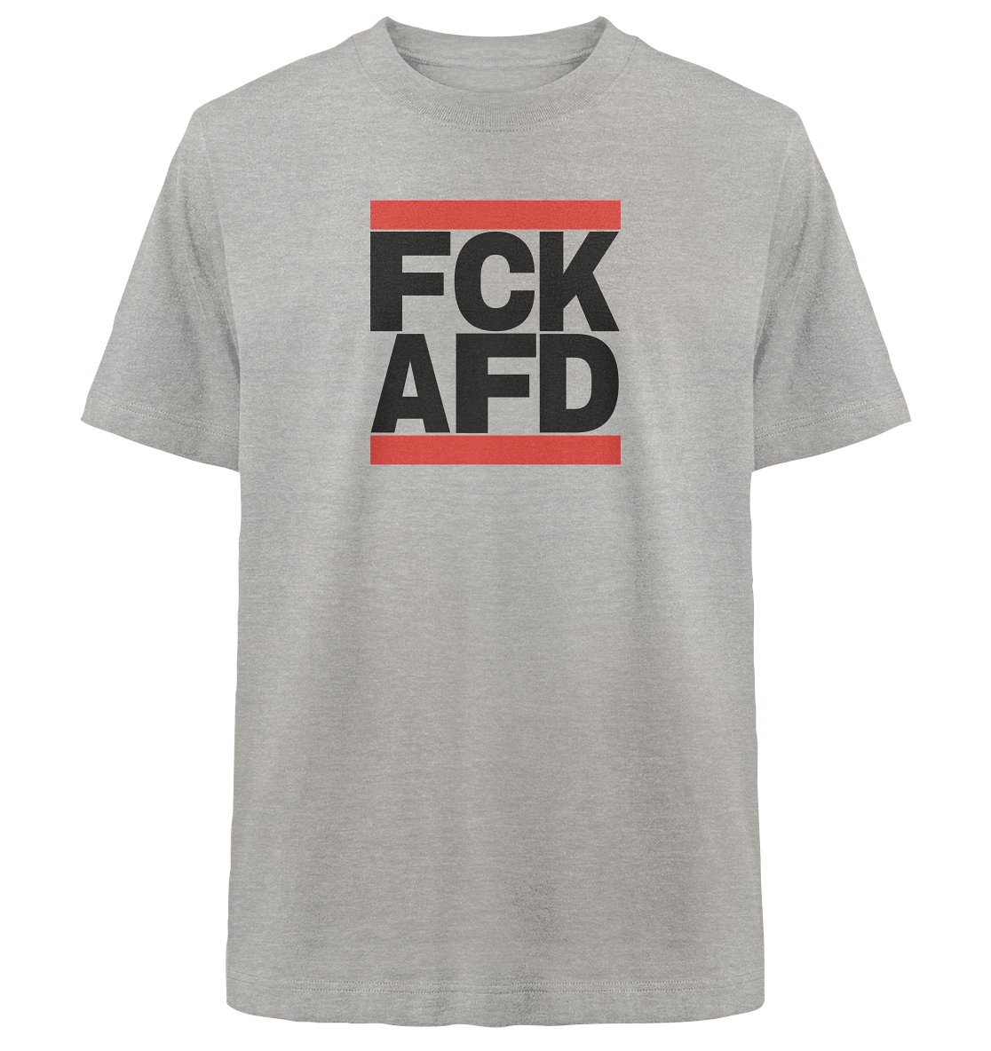 FCK AFD (schwarze Schrift) - Heavy Oversized Shirt