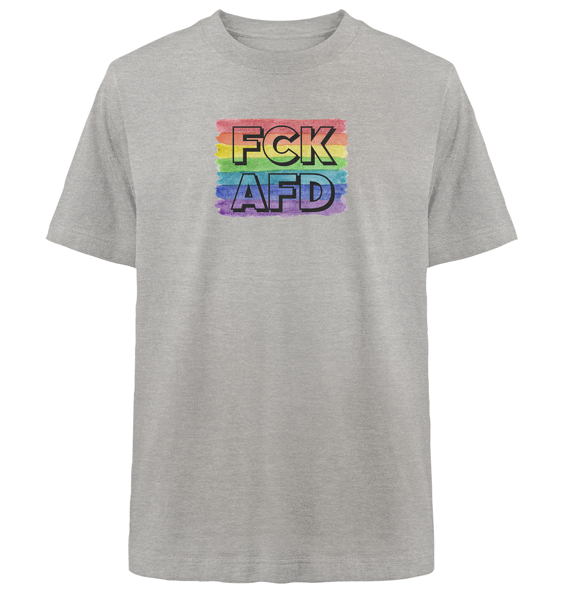 FCK AFD "Rainbow Resistance Edition" - Heavy Oversized Organic Shirt