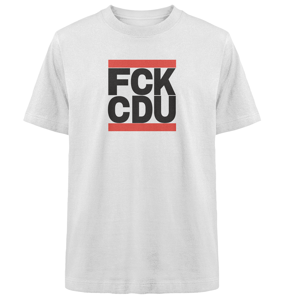 FCK CDU (schwarze Schrift) - Heavy Oversized Organic Shirt