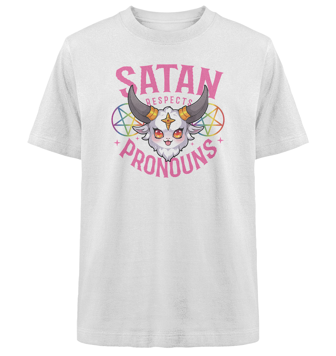 Satan Respects Pronouns - Heavy Oversized T-Shirt