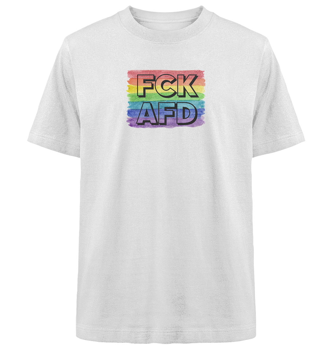 FCK AFD "Rainbow Resistance Edition" - Heavy Oversized Organic Shirt