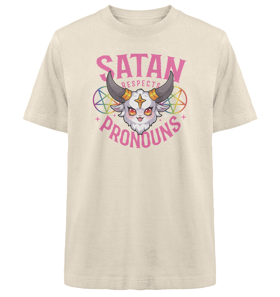 Satan Respects Pronouns - Heavy Oversized T-Shirt