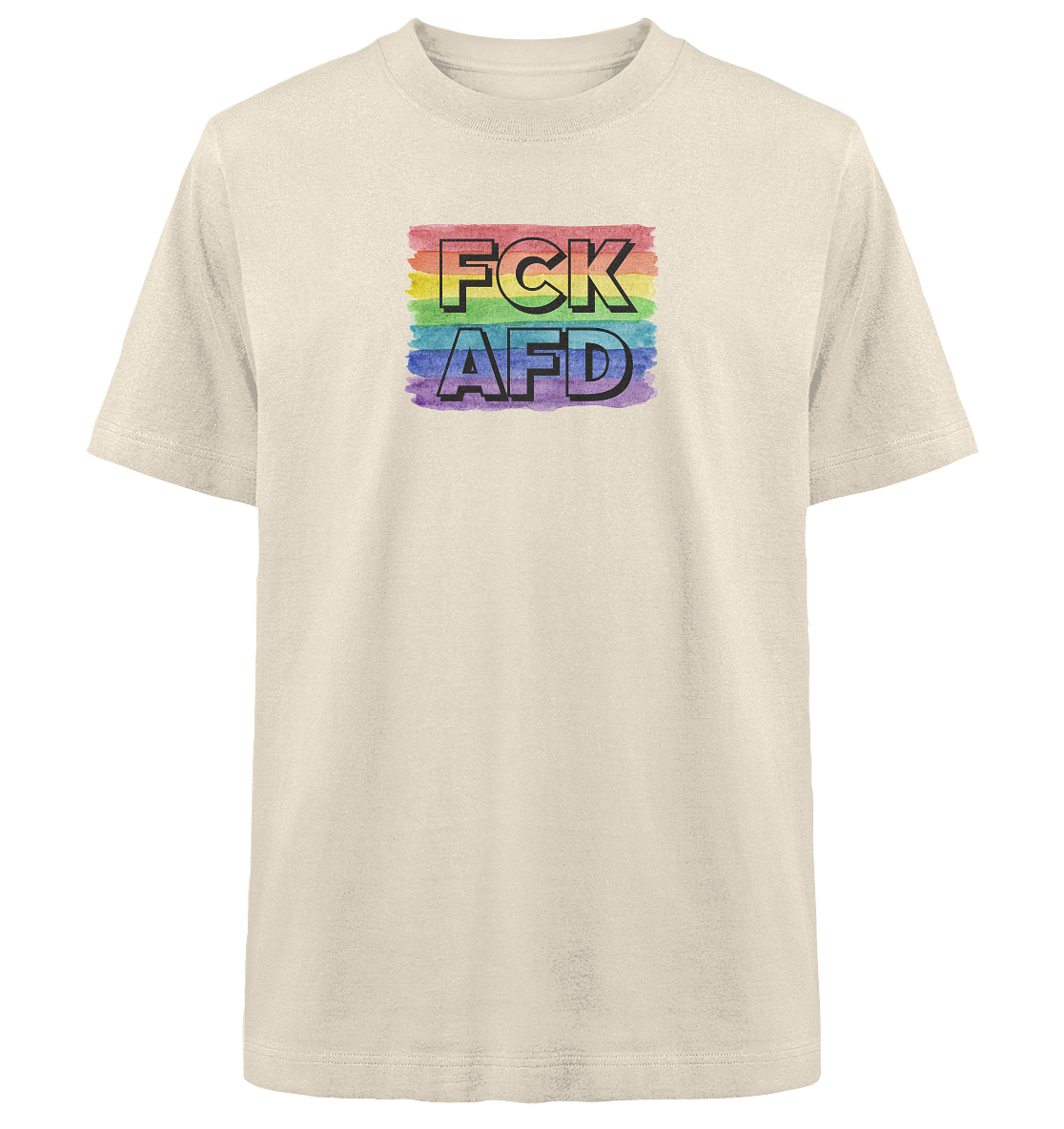 FCK AFD "Rainbow Resistance Edition" - Heavy Oversized Organic Shirt