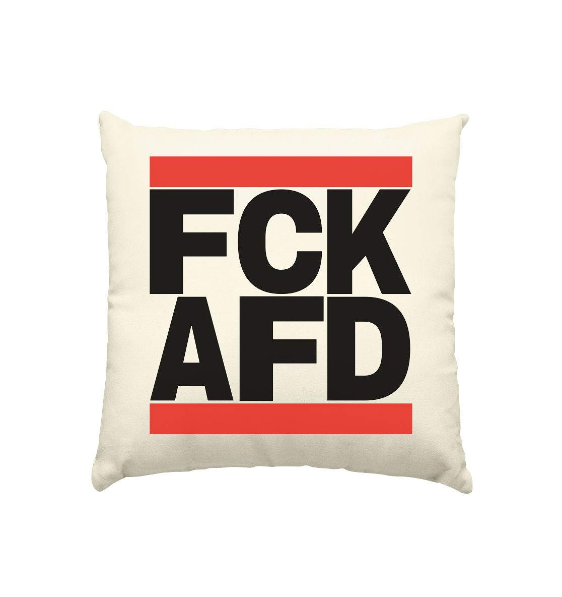 FCK AFD (schwarze Schrift) - Kissen natur 40x40cm