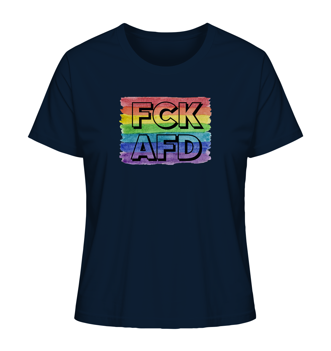 FCK AFD "Rainbow Resistance Edition" - Ladies Organic Shirt