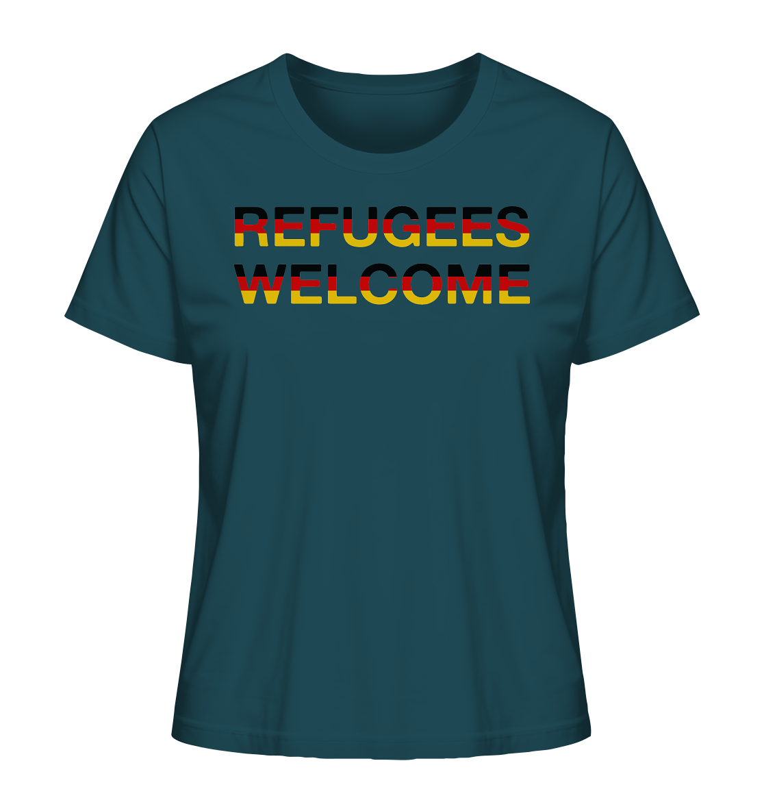 Refugees Welcome in Deutschlandfarben "Frauen" Stanley/Stella T-Shirt