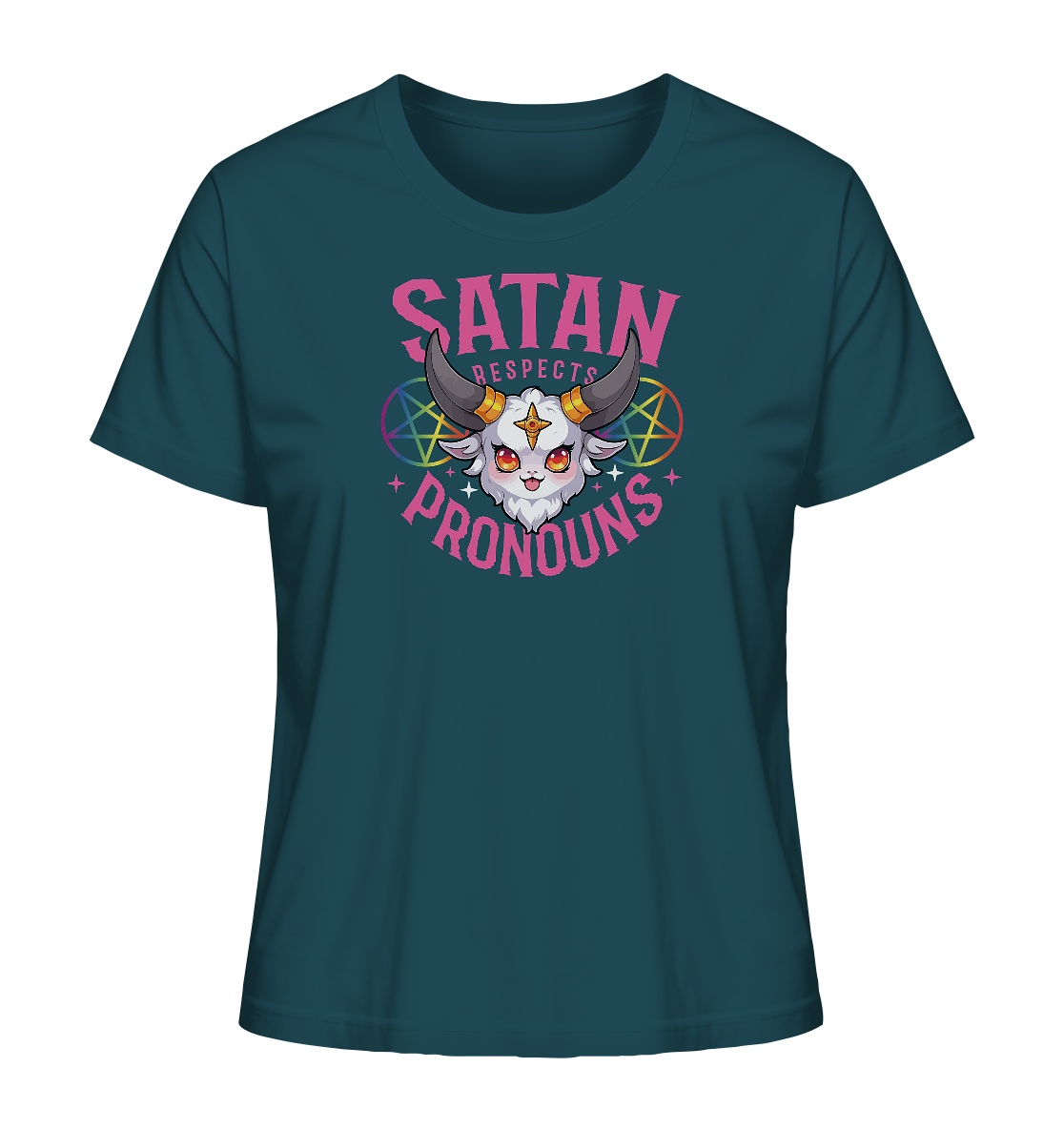 Satan Respects Pronouns - Ladies Organic Shirt