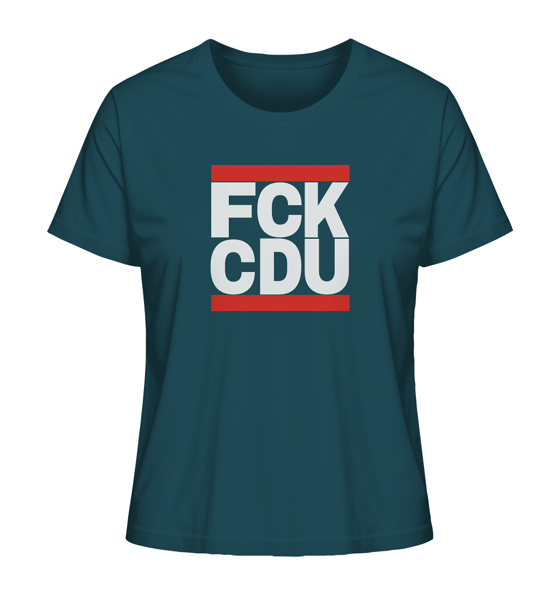 FCK CDU (weiße Schrift) - Ladies Organic Shirt