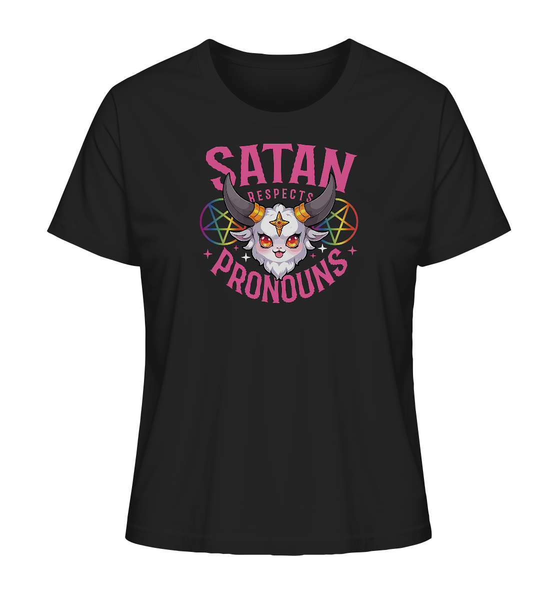 Satan Respects Pronouns - Ladies Organic Shirt