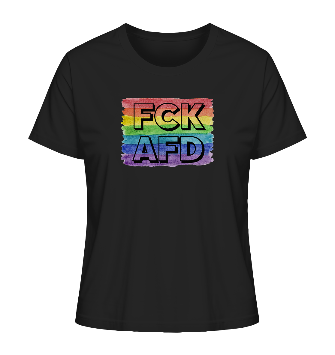 FCK AFD "Rainbow Resistance Edition" - Ladies Organic Shirt