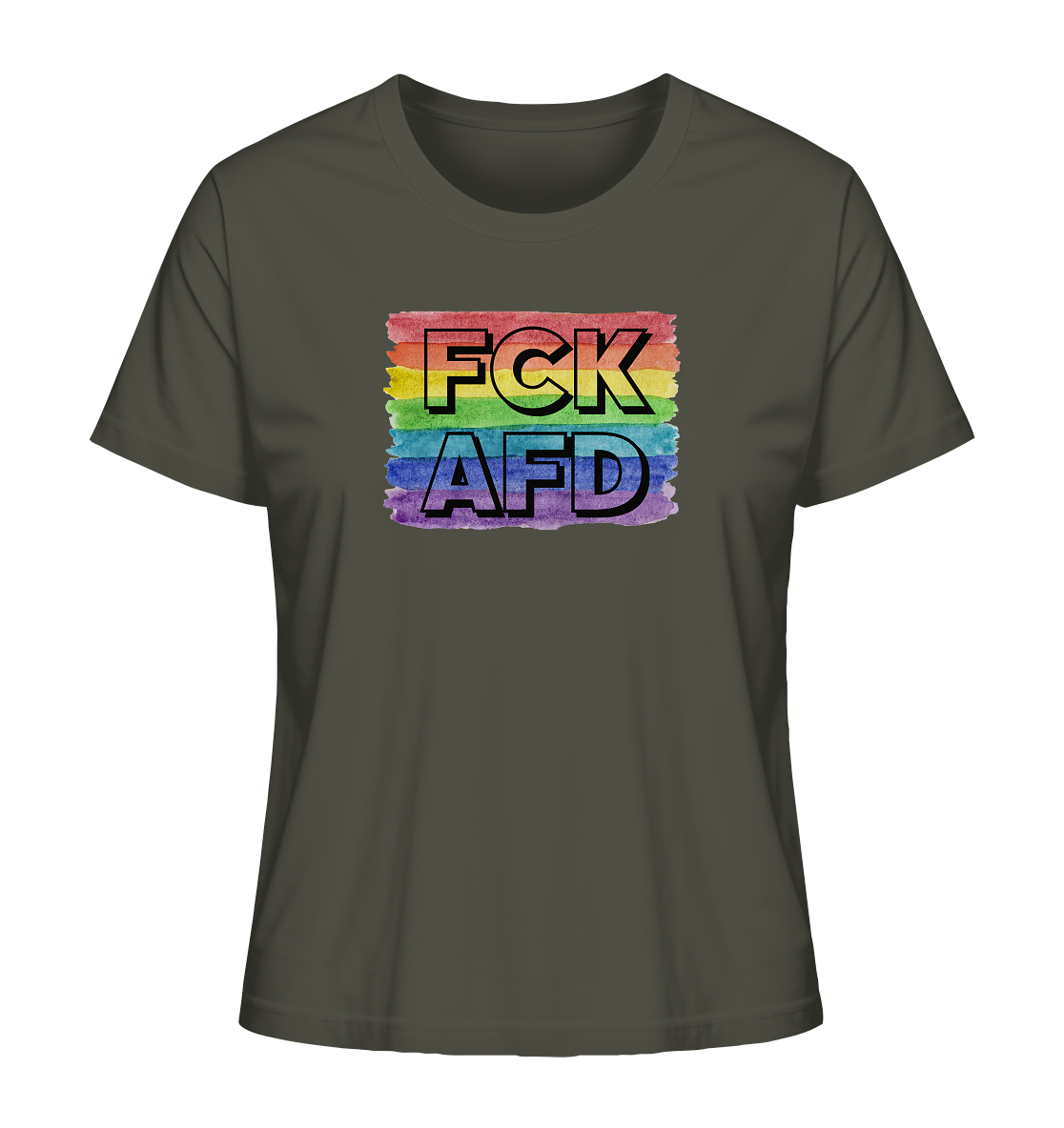 FCK AFD "Rainbow Resistance Edition" - Ladies Organic Shirt