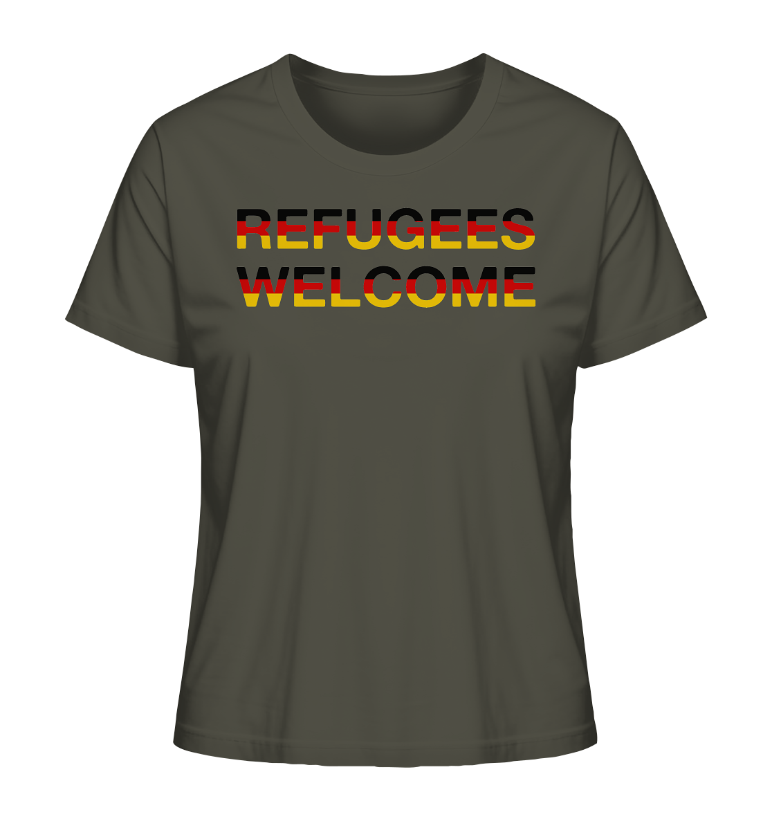 Refugees Welcome in Deutschlandfarben "Frauen" Stanley/Stella T-Shirt