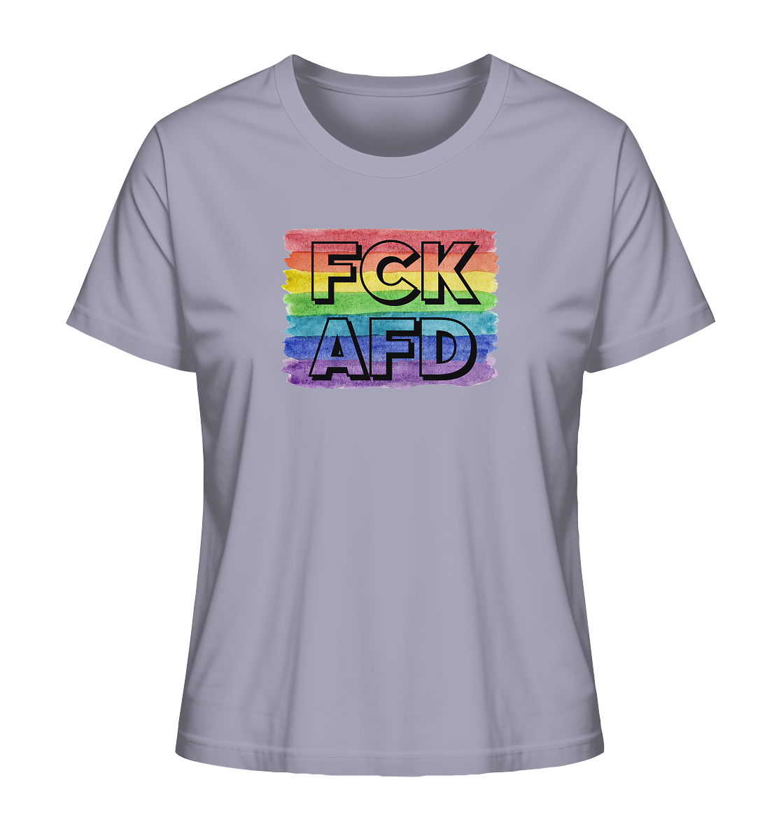 FCK AFD "Rainbow Resistance Edition" - Ladies Organic Shirt