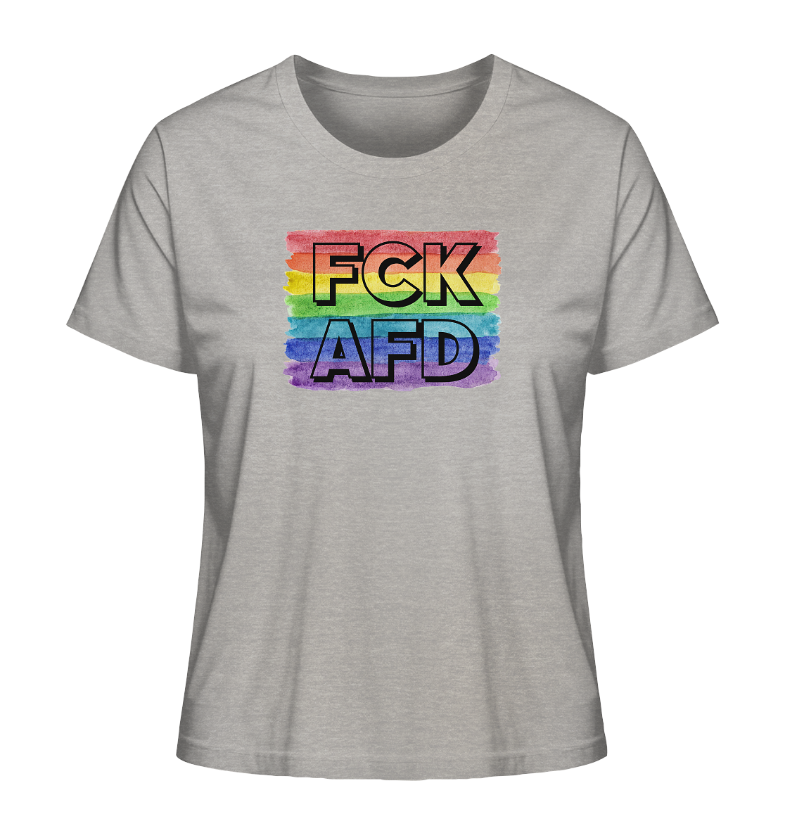 FCK AFD "Rainbow Resistance Edition" - Ladies Organic Shirt