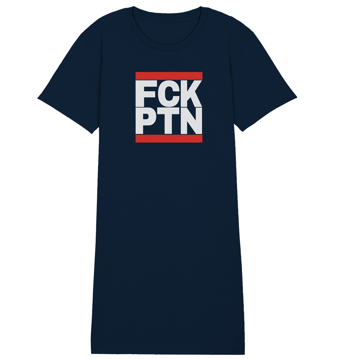 FCK PTN (weiße Schrift) - Ladies Organic Shirt Dress