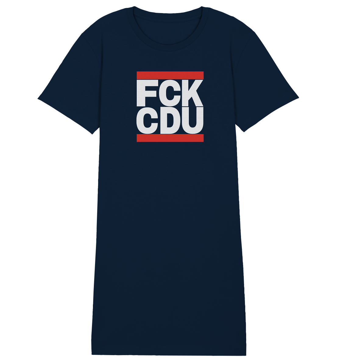 FCK CDU (weiße Schrift) - Ladies Organic Shirt Dress