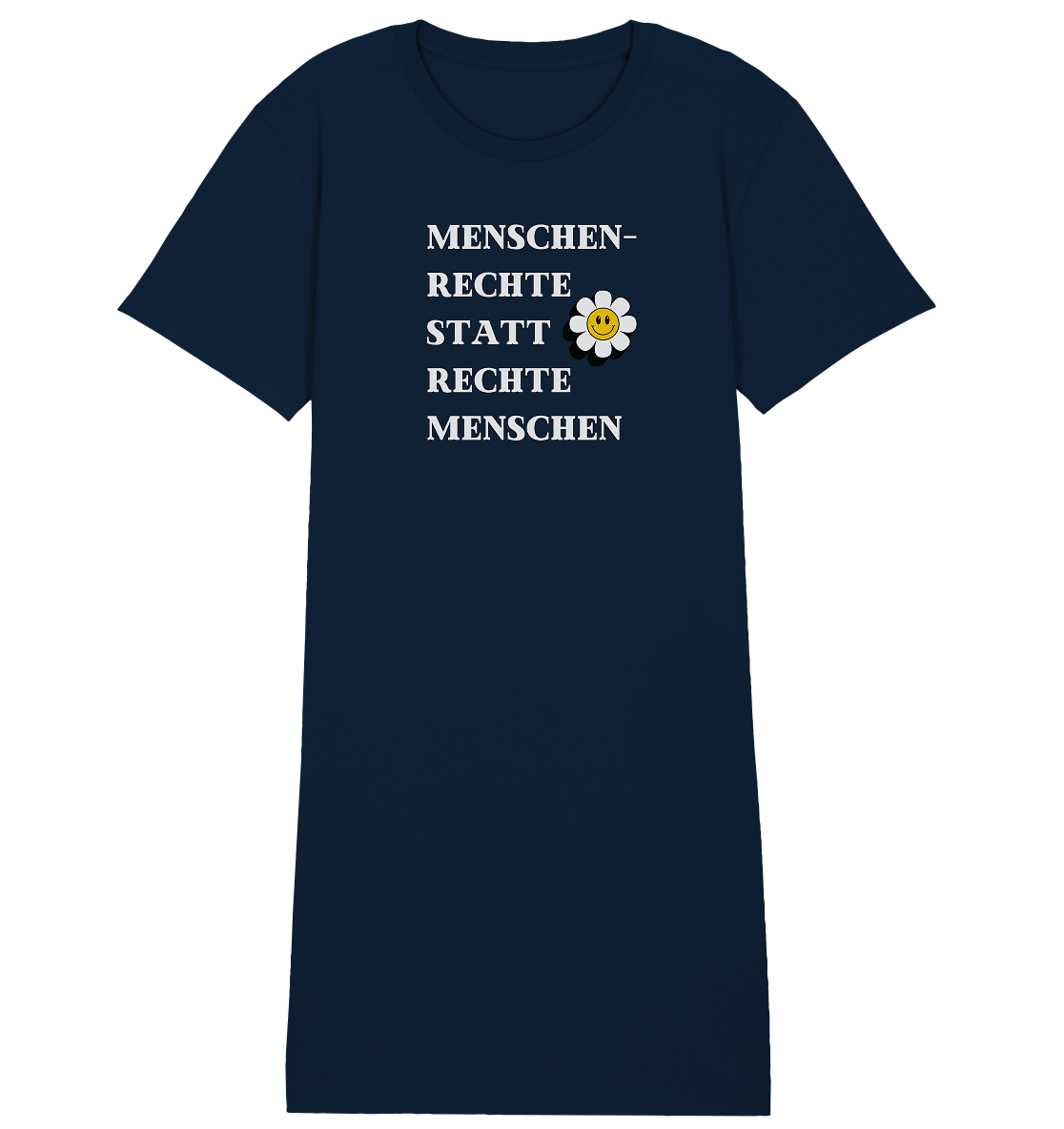 Menschenrechte statt rechte Menschen - Ladies Organic Shirt Dress