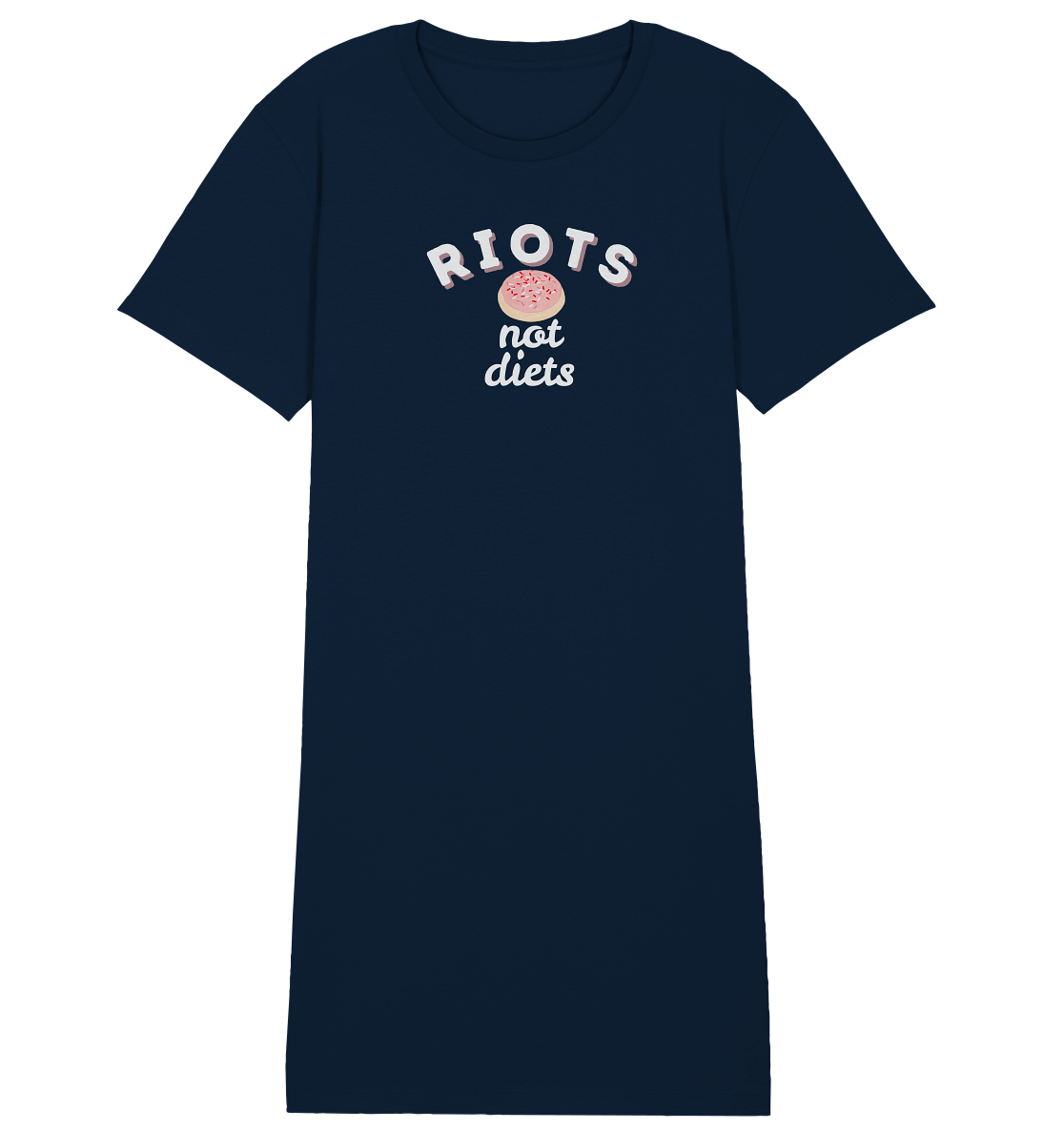 Riots not Diets - Ladies Organic Shirt Dress