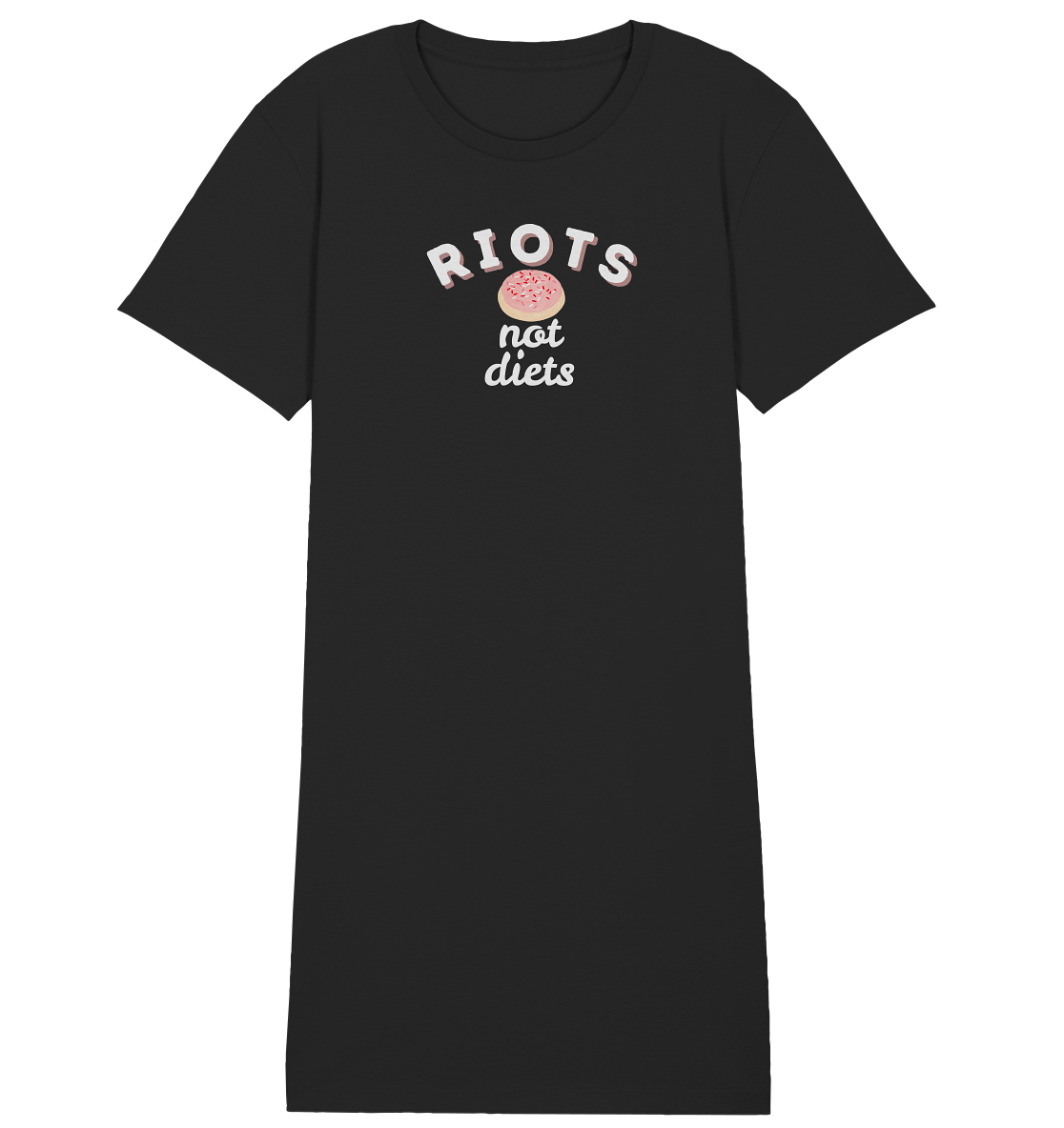 Riots not Diets - Ladies Organic Shirt Dress