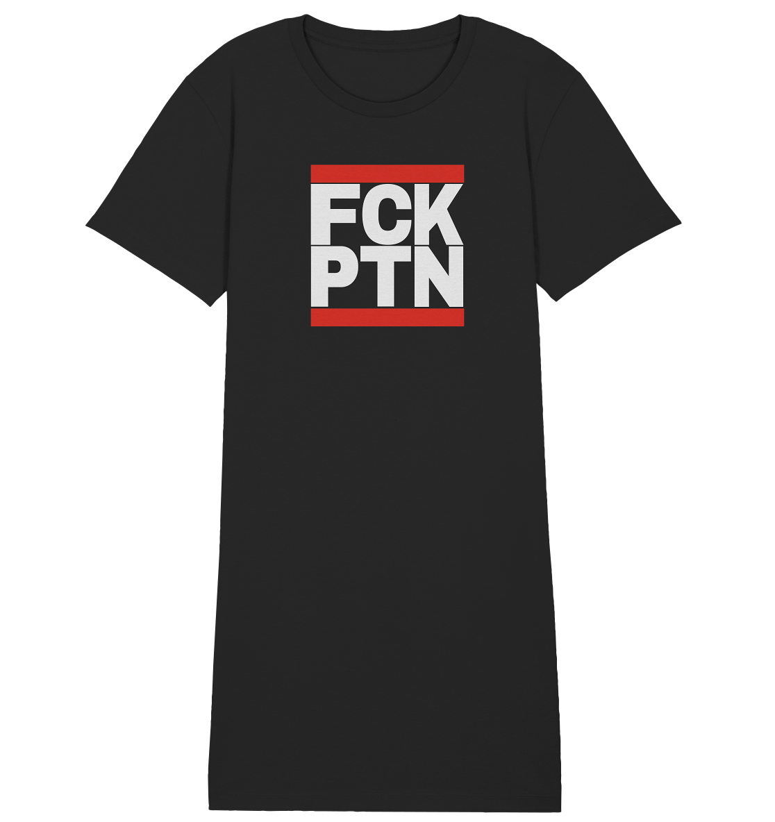 FCK PTN (weiße Schrift) - Ladies Organic Shirt Dress