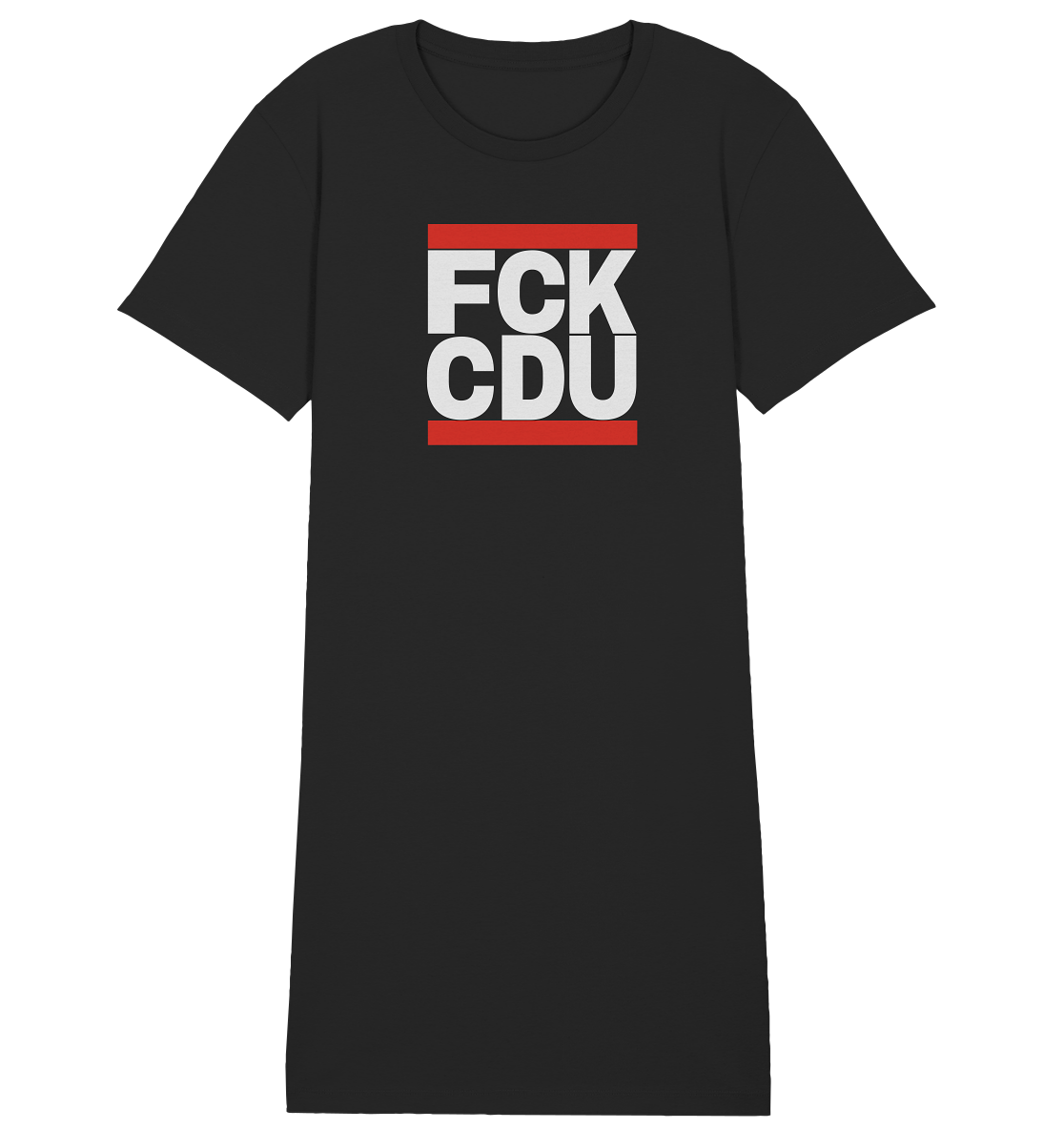 FCK CDU (weiße Schrift) - Ladies Organic Shirt Dress