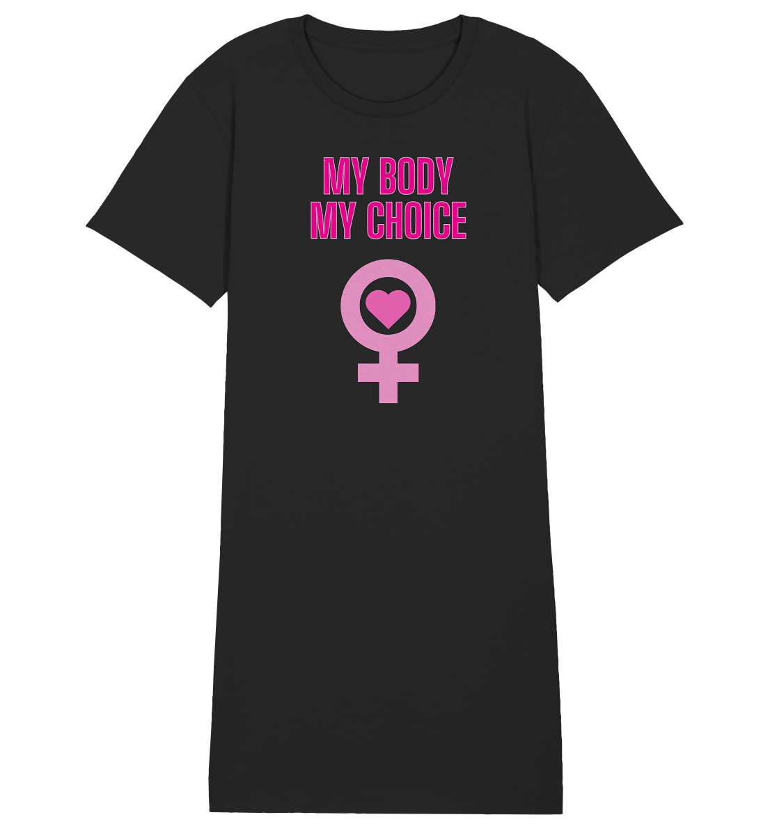 My Body My Choice "Pink Power Edition" - Ladies Organic Shirt Dress