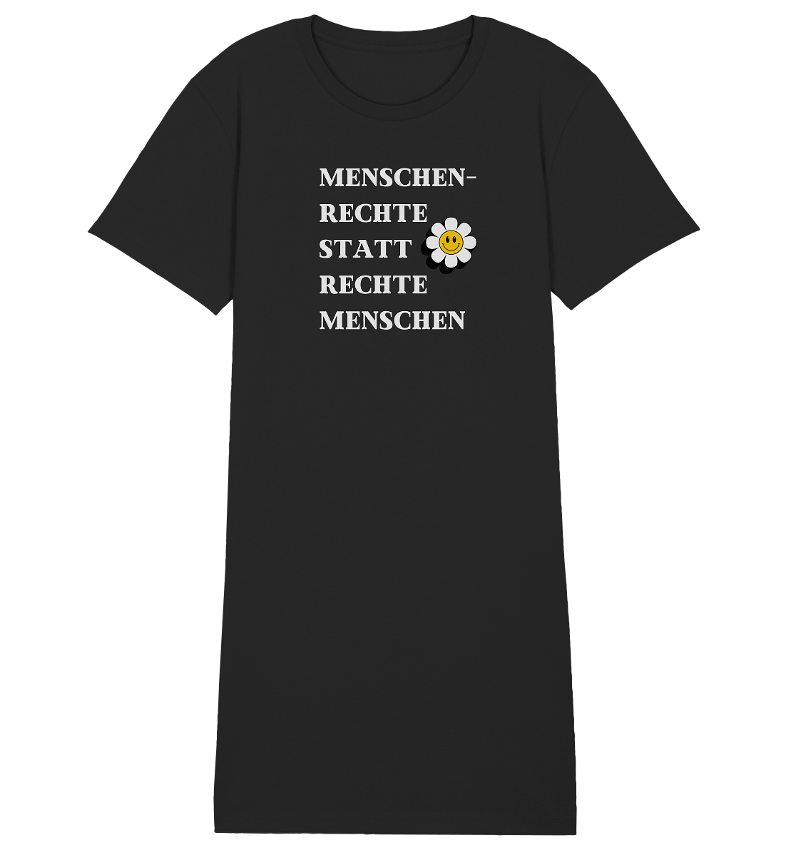 Menschenrechte statt rechte Menschen - Ladies Organic Shirt Dress