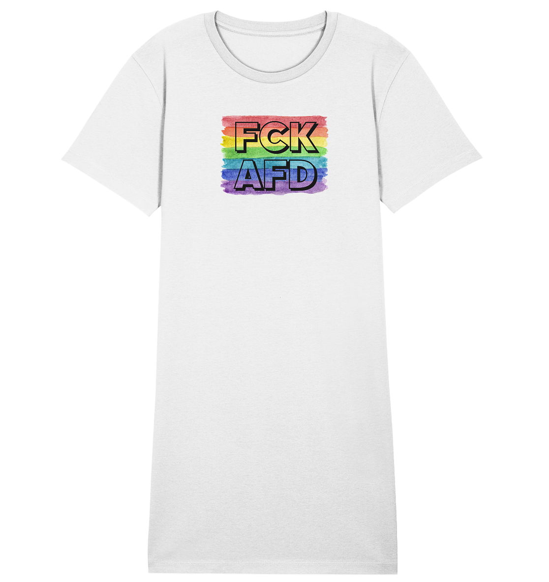 FCK AFD "Rainbow Resistance Edition" - Ladies Organic Shirt Dress