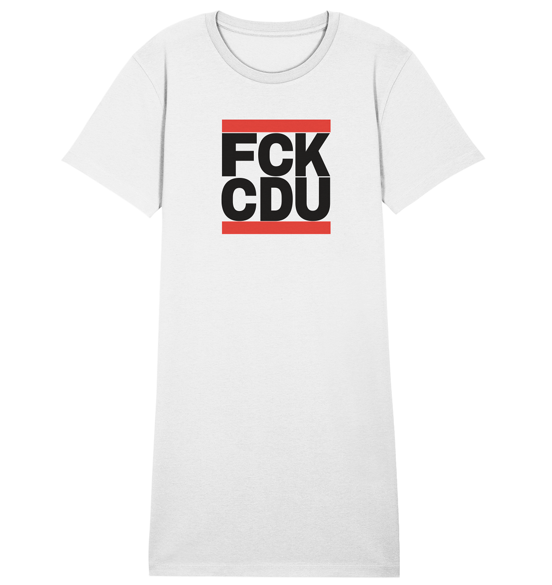 FCK CDU (schwarze Schrift) - Ladies Organic Shirt Dress