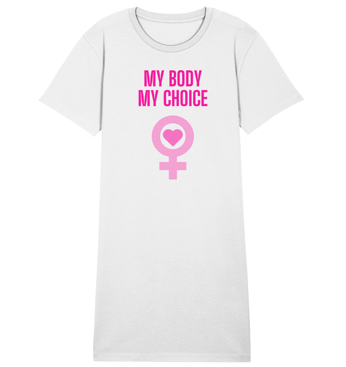 My Body My Choice "Pink Power Edition" - Ladies Organic Shirt Dress