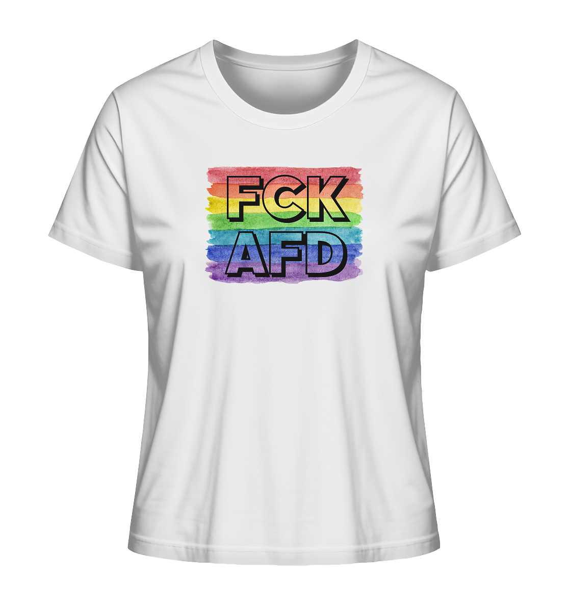 FCK AFD "Rainbow Resistance Edition" - Ladies Organic Shirt