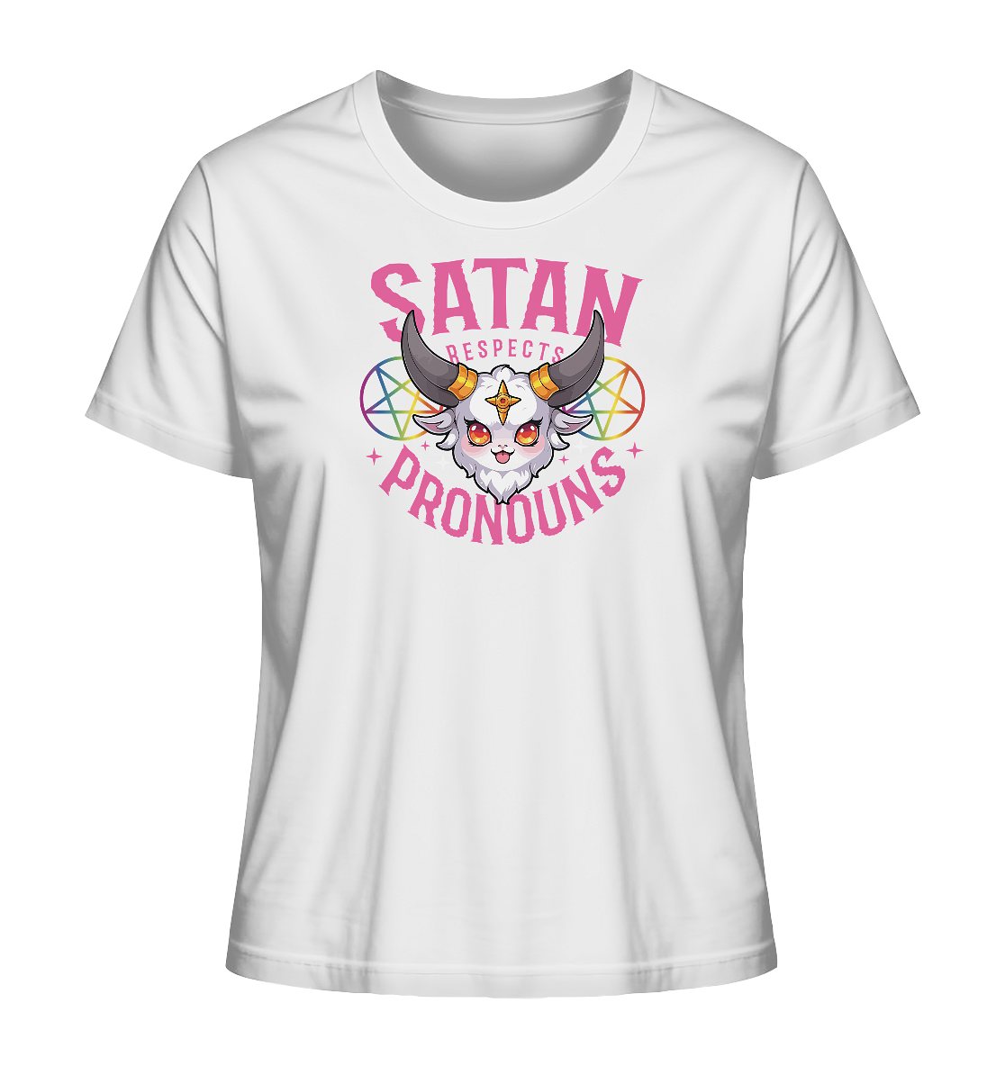 Satan Respects Pronouns - Ladies Organic Shirt